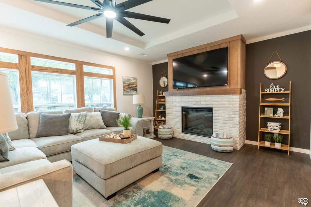 The twin creek interior home features