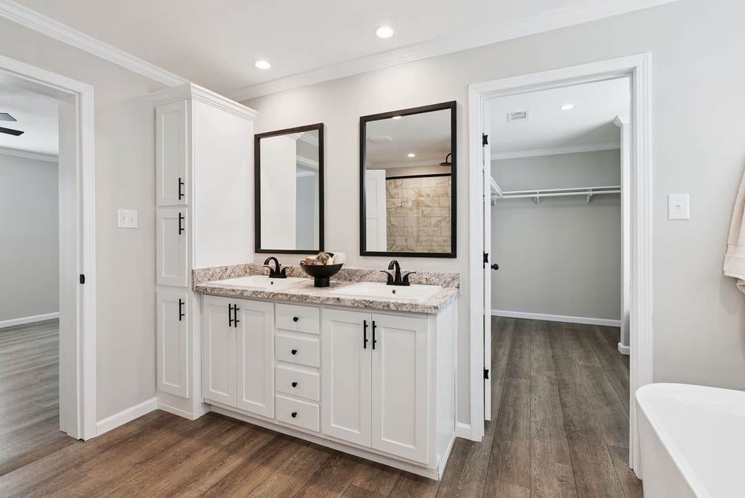 Blue sky bathroom home features