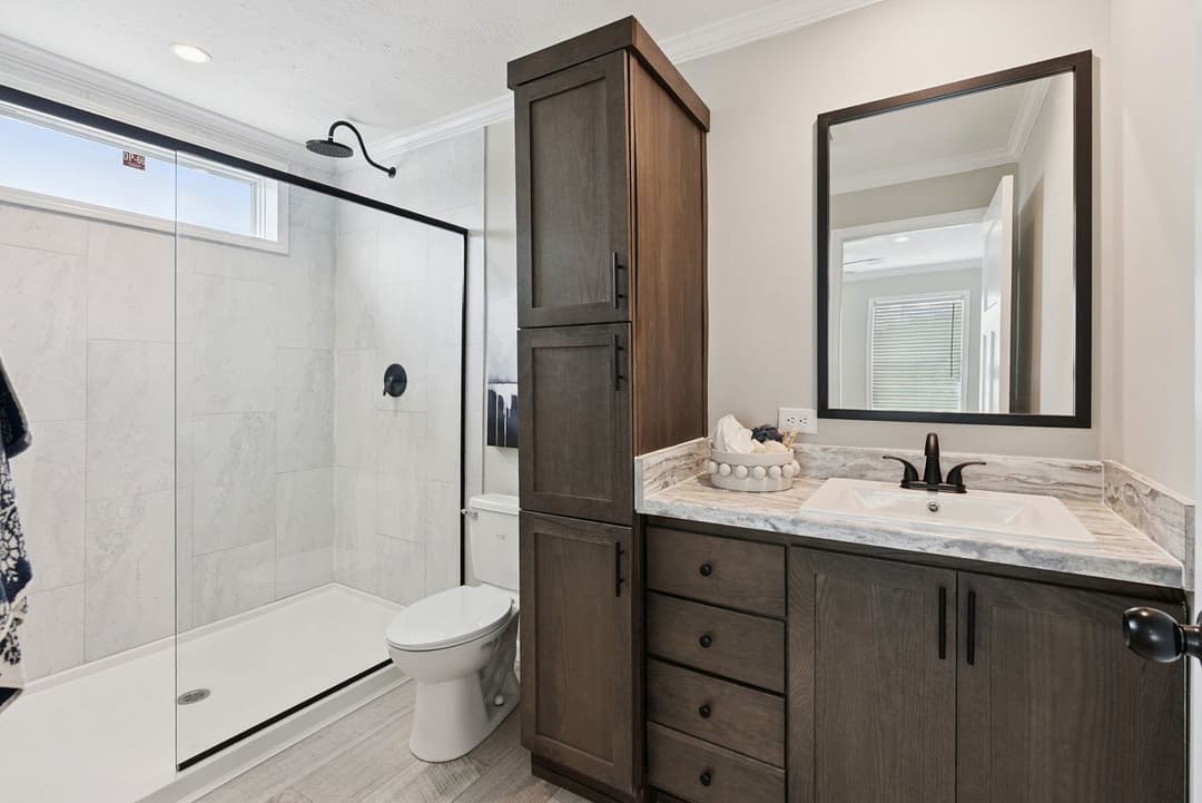 Driftwood bathroom home features